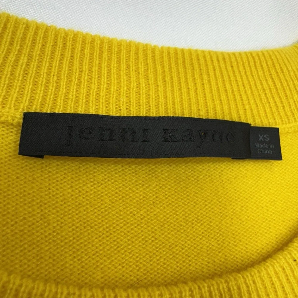 NWOT Jenni Kayne 100% Cashmere Marina Sweater XS Yellow aso Meghan Markle $445 - Picture 9 of 13